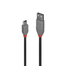 LINDY 2m USB2 A-Mini-B, Anthra Line
