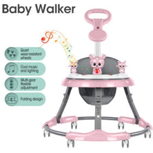 PINK Upgrade Adjustable Baby Walker Stroller Play Activity Music Kids Ride On Toy Car