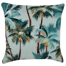 Cushion Cover-With Piping-Palm Trees Seafoam-60cm x 60cm