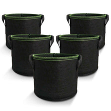5-Pack 10 Gallons Plant Grow Bag Flower Container Pots with Handles Garden Planter