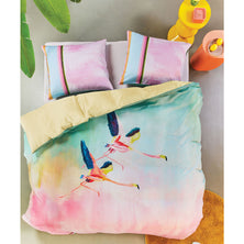 Oilily Colourful Birds Multi Cotton Sateen Quilt Cover Set Queen