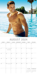 Hunks in Trunks - 2024 Square Wall Calendar 16 Months Planner Xmas New Year Gift