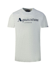 Aquascutum Men's Gray Cotton T-Shirt - XL
