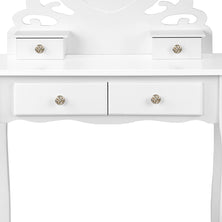 Artiss Dressing Table with Stool - White