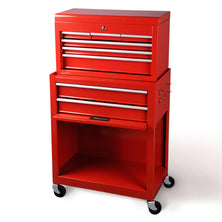 Tool Cabinet Toolbox Trolley 8 Drawers Box Red