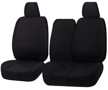 Seat Covers for TOYOTA LANDCRUISER 100 SERIES 1998 - 2015 STANDARD HZJ-FZJ105R FRONT BUCKET + _ BENCH WITH FOLD DOWN ARMREST/CUP HOLDER BLACK CHALLENGER