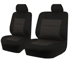 Seat Covers for TOYOTA LANDCRUISER 70 SERIES VDJ 05/2007 - ON SINGLE / DUAL CAB FRONT BUCKET + _ BENCH BLACK PREMIUM