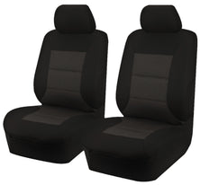 Seat Covers for TOYOTA LANDCRUISER 70 SERIES VDJ 05/2007 - ON SINGLE / DUAL CAB FRONT 2X BUCKETS BLACK PREMIUM