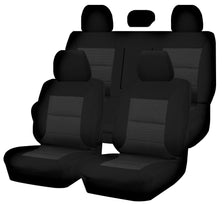 Seat Covers for MITSUBISHI TRITON FR ML-MN SERIES 06/2006 - 2015 DUAL CAB UTILITY FR BLACK PREMIUM