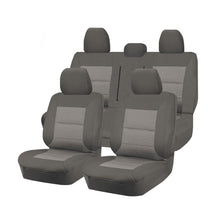 Seat Covers for MITSUBISHI TRITON FR MQ SERIES 01/2015 - ON DUAL CAB UTILITY FR GREY PREMIUM