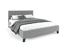 Palemo Fabric Bed Frame - Grey Queen