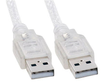 ASTROTEK USB 2.0 Cable 1m - AM-AM Type A Male to Type A Male Transparent Colour RoHS CB8W-UC-2001AA