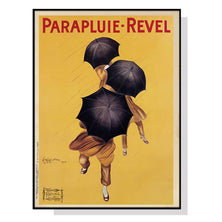 60cmx90cm Parapluie Revel Black Frame Canvas Wall Art