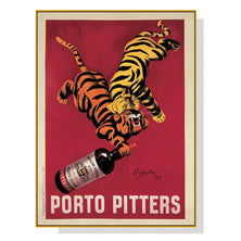 70cmx100cm Porto Pitters Vintage Gold Frame Canvas Wall Art