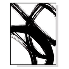 60cmx90cm  Minimalist Black Artwork Black Frame Canvas Wall Art
