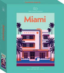 Miami Travel Poster 500 Piece Puzzle