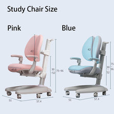 Solid Rubber Wood Height Adjustable Children Kids Ergonomic Study Chair Only AU