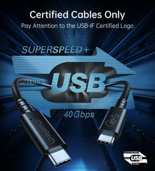 CHOETECH XCC-1028 USB-C To USB-C 100W USB 4.0 Gen 3 Cable 0.8M