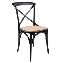 Lantana 7pc 180cm Dining Table 6 Black X-Back Chair Set Live Edge Acacia Wood
