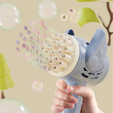 Bubblerainbow 23-Hole Angel Bubble Hammer Gatling Bubble Machine Children's Electric Toy