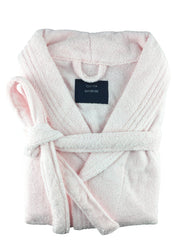 small medium egyptian cotton terry toweling bathrobe baby pink