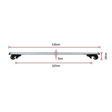 Universal Car Top Roof Rail Rack Cross Bar Aluminium Lockable 1350MM