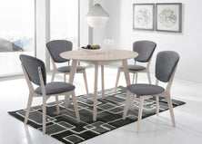 Set of 2 Dining Chairs Solid hardwood White Wash