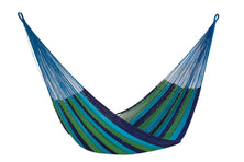 Mayan Legacy King Size Outdoor Cotton Mexican Hammock in Oceanica Colour
