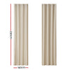 Artiss 2X Blockout Curtains Eyelet 140x230cm Beige