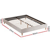 Artiss Bed Frame Queen Size Beige ZORA