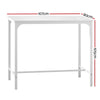 Artiss Bar Table Dining Desk High Kitchen Shelf Metal Legs Cafe Pub White