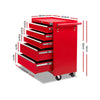 Giantz 5 Drawer Tool Box Cabinet Chest Trolley Box Garage Storage Toolbox Red