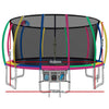 Everfit 16FT Trampoline for Kids w/ Ladder Enclosure Safety Net Rebounder Colors