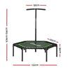 Everfit 48inch Hexagon Trampoline Kids Exercise Adjustable Handrail Green