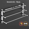 Stretchable 45-75 cm Towel Bar for Bathroom and Kitchen (Three Bars)