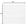 10PCS 3D Foam White Slope Self Adhesive Home Wallpaper Panels 70 x 77cm