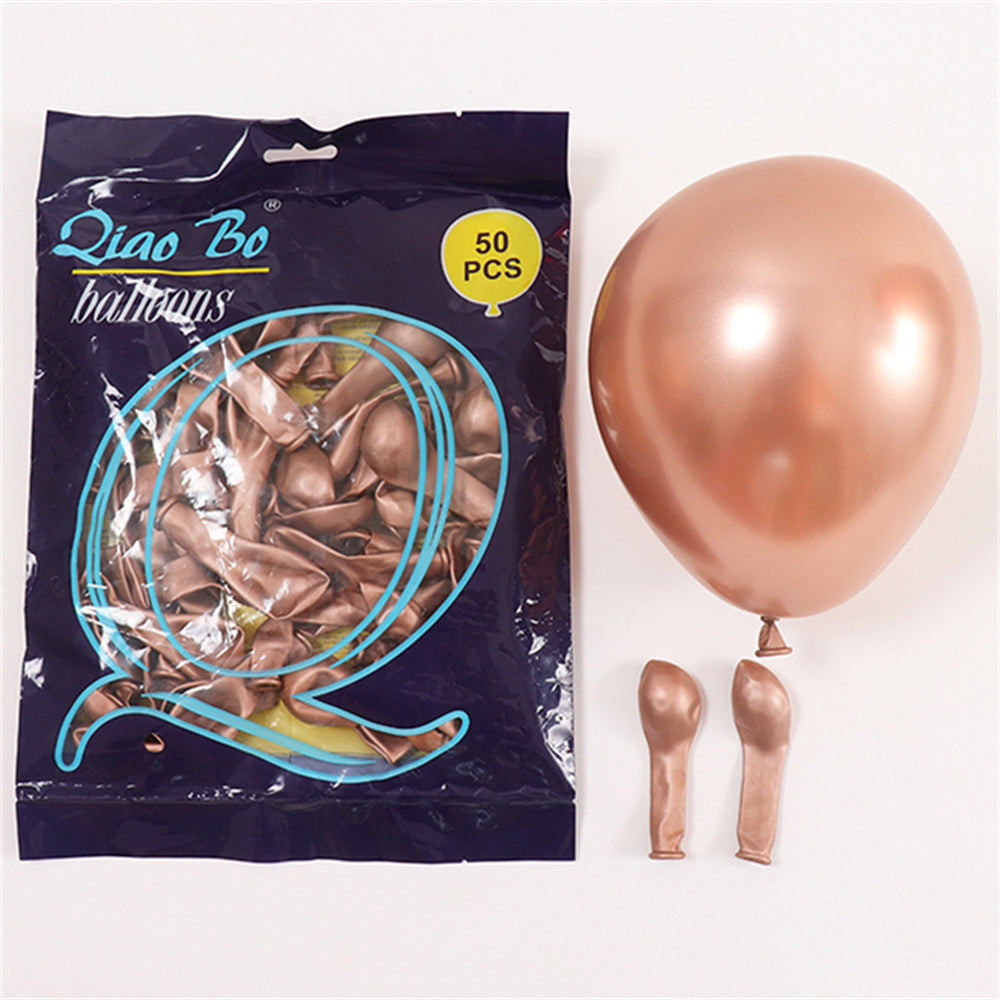 50PCS 5'' Latex Balloon Set Rose Gold Birthday Wedding Party Decoration