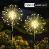 Warm White Fireworks 150 LED Fairy String Lights Starburst Solar Xmas Garden Night Lamp Hot NEW