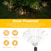 Warm White Fireworks 180 LED Fairy String Lights Starburst Solar Xmas Garden Night Lamp Hot NEW