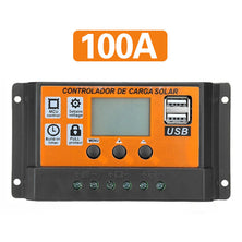 100A MPPT Solar Power Panel Regulator Charge LCD Controller 12V/24V Dual USB A