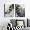 Wall Art 40cmx60cm Black Splash 2 Sets Black Frame Canvas