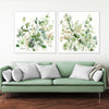 Wall Art 60cmx60cm Sage Garden By Carol Robinson 2 Sets White Frame Canvas