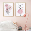 Wall Art 60cmx90cm Dancing Ballerina in Paris 2 Sets Gold Frame Canvas