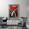 Wall Art 70cmx100cm Bally Man by Villemot Black Frame Canvas