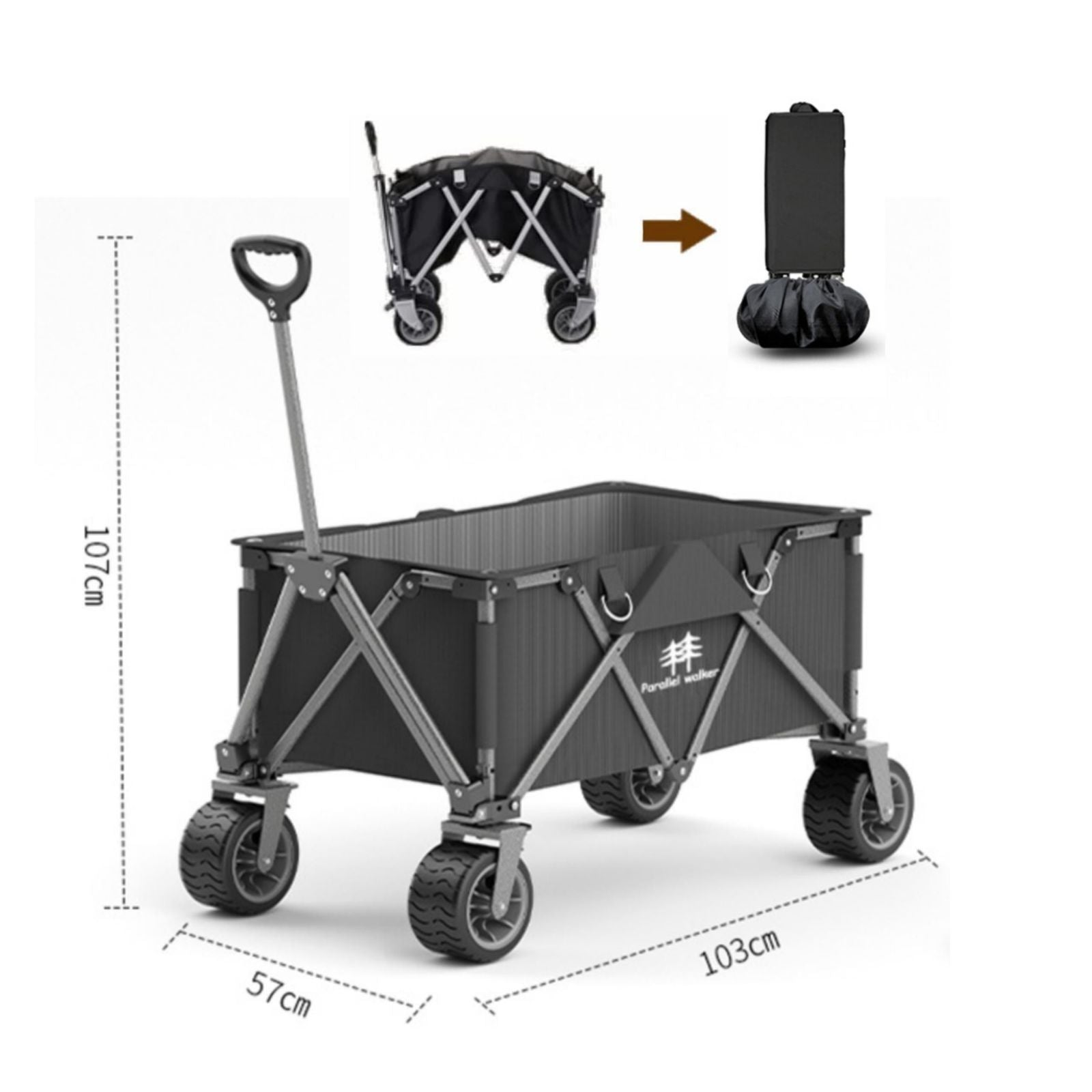 Folding Cart Large Black