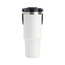 600ML White Stainless Steel Travel Mug with Leak-proof 2-in-1 Straw and Sip Lid, Vacuum Insulated Coffee Mug for Car, Office, Perfect Gifts, Keeps Liquids Hot or Cold