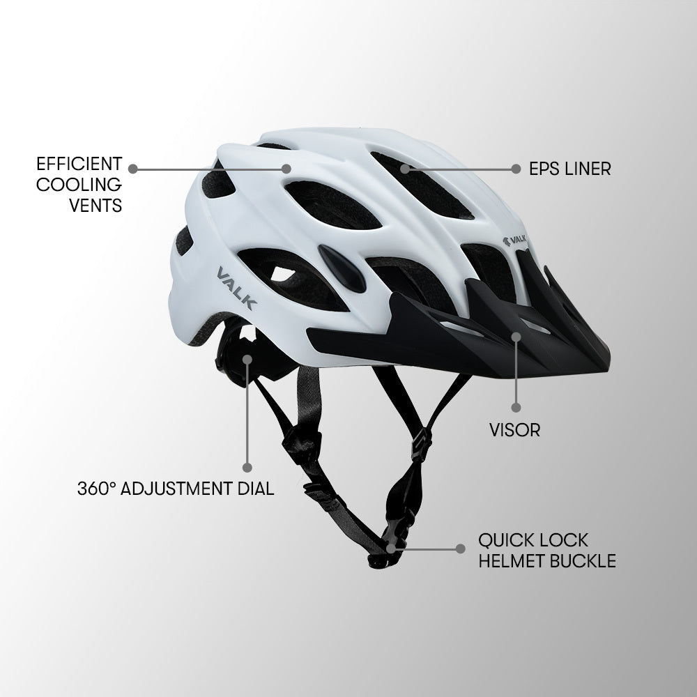 VALK Mountain Bike Helmet Large 58-61cm Bicycle MTB Cycling Safety Accessories