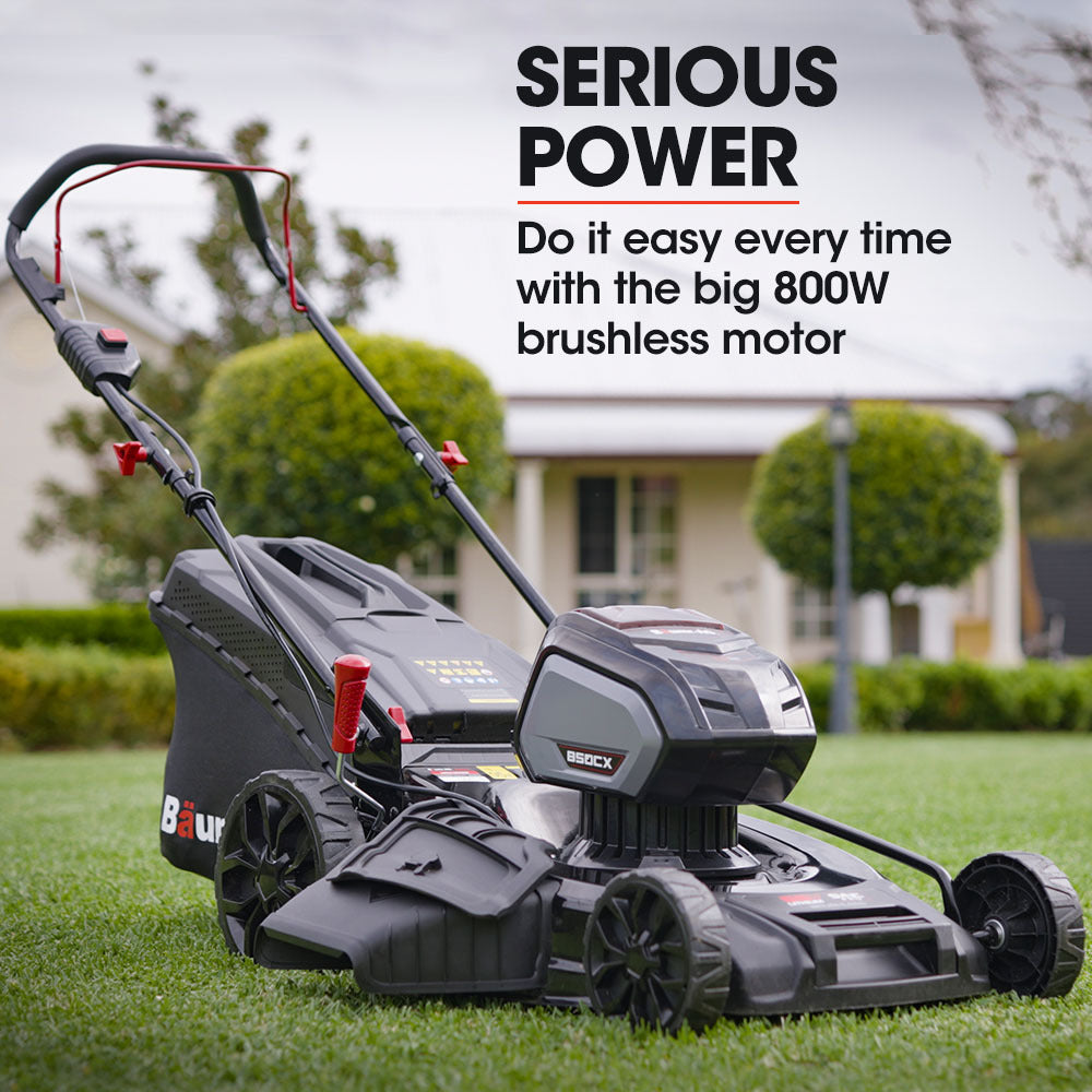 BAUMR-AG 22 Inch Lawn Mower Cordless Electric Lawnmower Kit 56V Lithium Battery Fast Charger