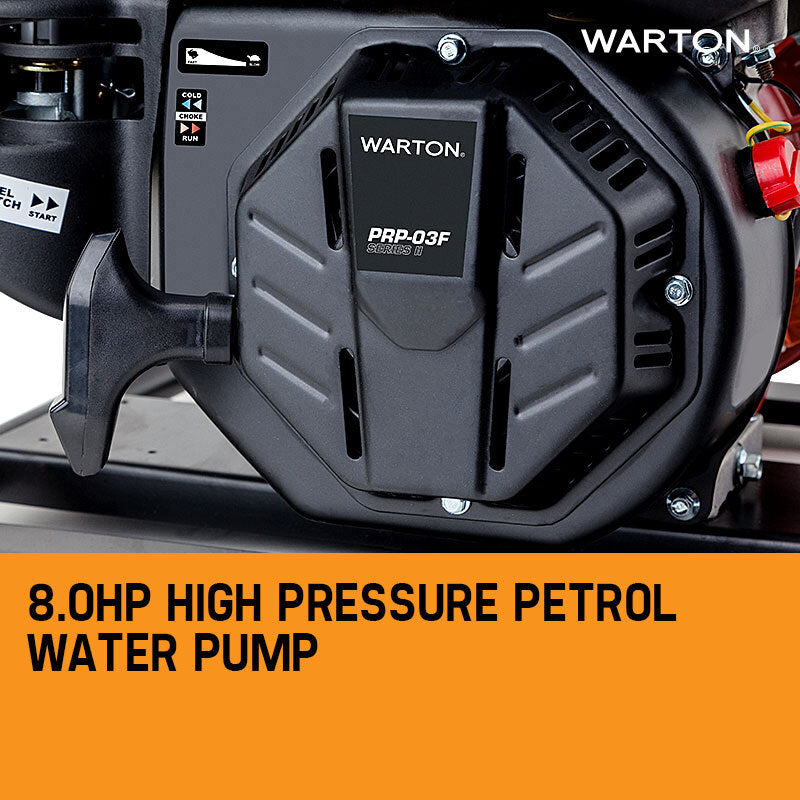 WARTON 8HP 1.5 1 Petrol High Pressure Water Transfer Pump Fire Irrigation