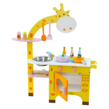 EKKIO Wooden Kitchen Playset for Kids (Giraffe Shape Kitchen Set) EK-KP-102-MS
